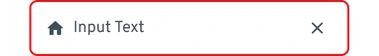 TextInput con contenido y borde de error.