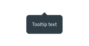 Tooltip Default con texto breve y la flecha arriba.